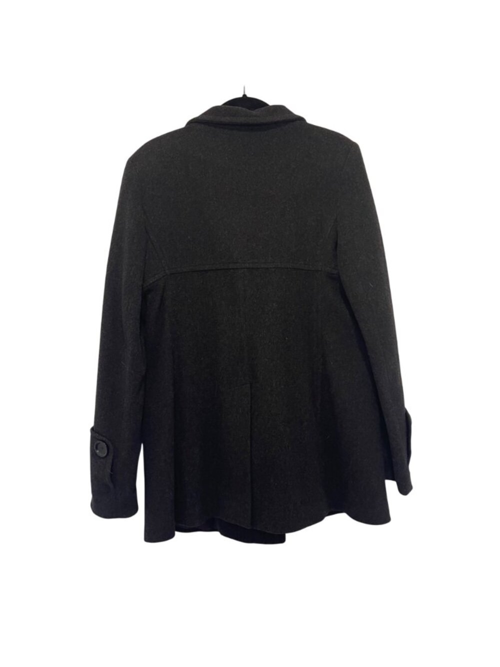 NWOT Barneys New York Black 100% Wool Womens Peacoat Size 8 - Picture 2 of 7